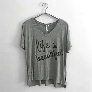 Grey Cable & Gauge Life is Beautiful Tee